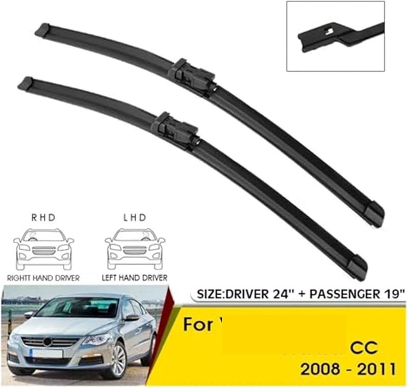Wivplex Car Front Wiper Blades for Passat CC 2008-2011 - Image 5
