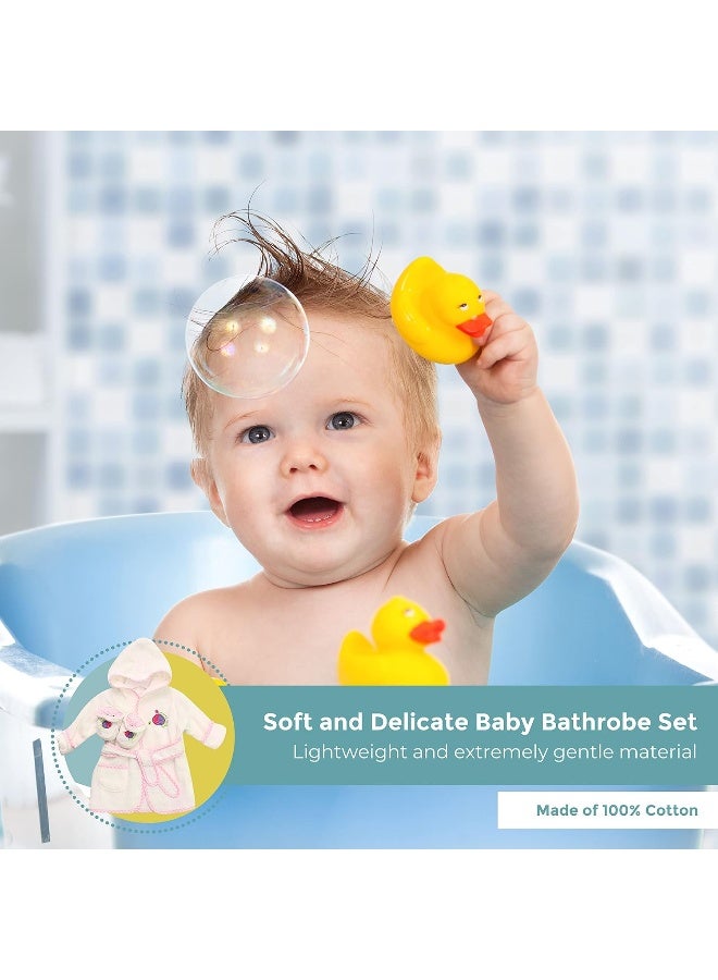 Spasilk روب استحمام هودي من سباسيليك 100% قطن مع حذاء، سمكة بيضاء، مقاس واحد - Image 5