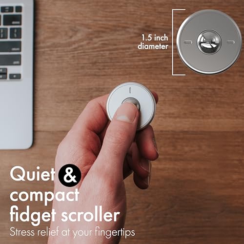 ONO Scroller - Handheld Fidget Toy for Adults | Help Relieve Stress, Anxiety, Tension | Promotes Focus, Clarity | Compact, Portable Design | Aluminum Grey - Image 2
