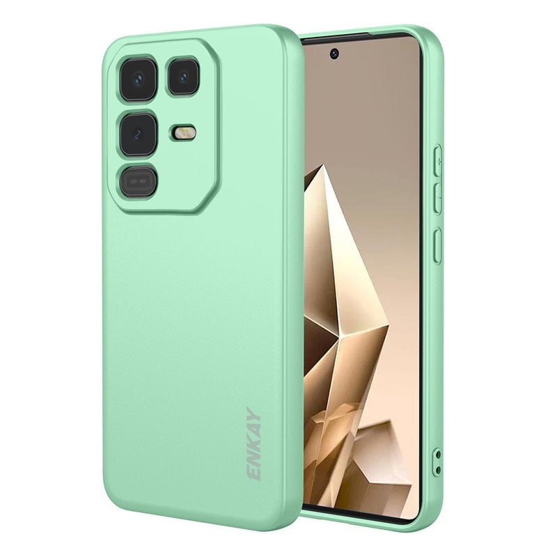 ENKAY For Infinix Note 50 / 50 Pro 4G Liquid Silicone Soft Shockproof Phone Case(Light Green) - Image 1
