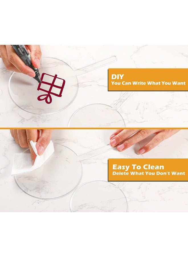 TPGP Acrylic Cake Topper Blanks 12Cm And 10Cm Round Clear Diy Happy Birthday Cake Toppers 8 Pcs - Image 4