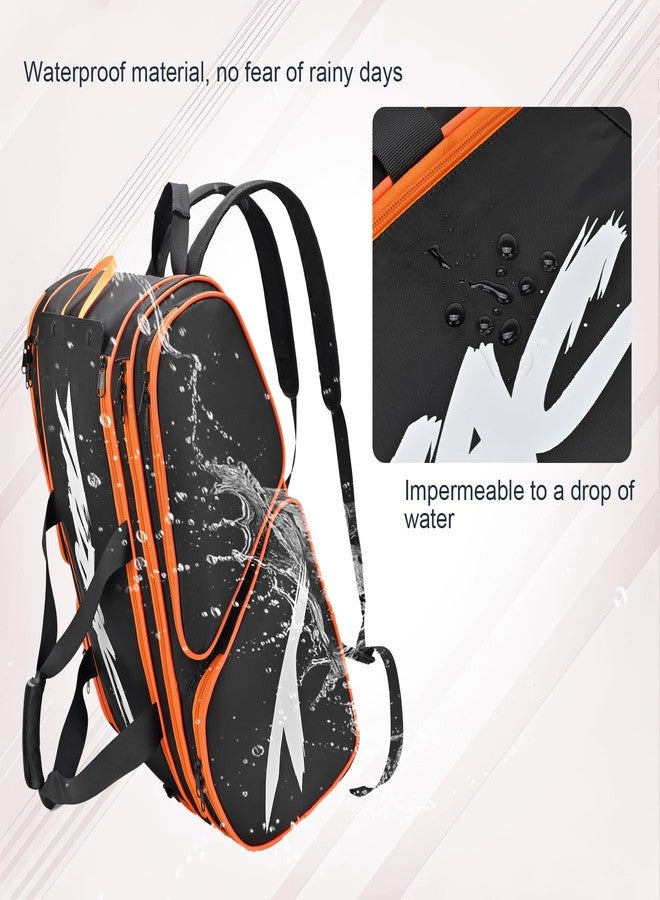TILDOSAC Lightweight Women & Men Pickleball Bag With Shoe Compartment For Sport, Large Duffle Bag With Fence Hook For Travel Tournaments (Black - Image 5