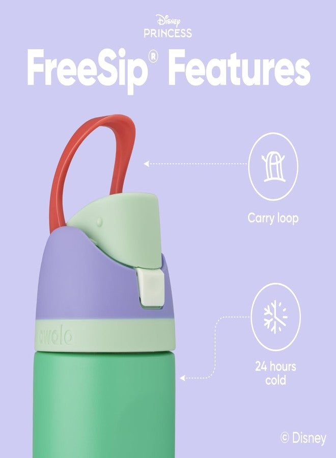 Owala Disney Princess FreeSip Insulated Stainless Steel Water Bottle with Straw for Sports and Travel, BPA-Free Sports Water Bottle, 24 oz, Ariel - Image 3