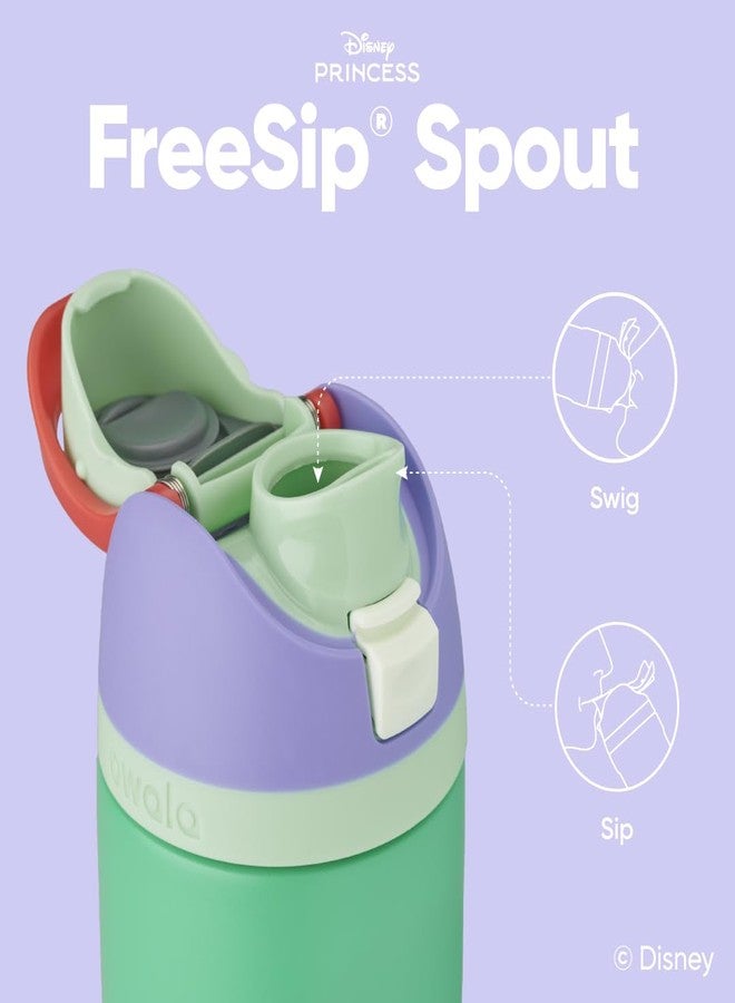 Owala Disney Princess FreeSip Insulated Stainless Steel Water Bottle with Straw for Sports and Travel, BPA-Free Sports Water Bottle, 24 oz, Ariel - Image 2