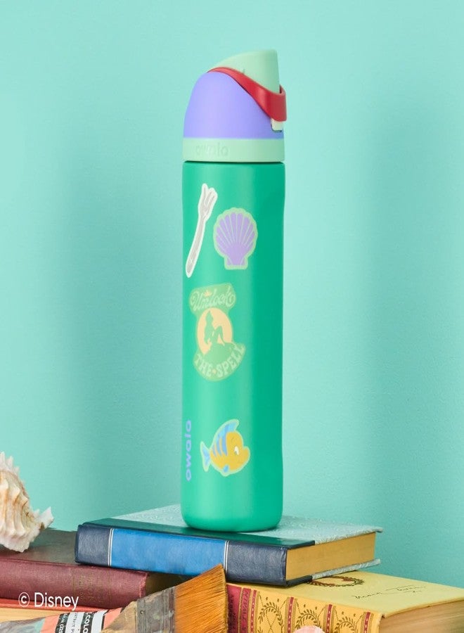 Owala Disney Princess FreeSip Insulated Stainless Steel Water Bottle with Straw for Sports and Travel, BPA-Free Sports Water Bottle, 24 oz, Ariel - Image 5