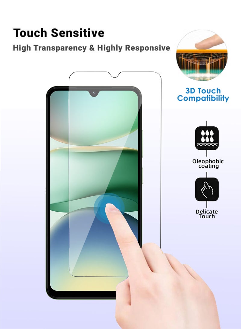 2 Pieces Xiaomi Redmi A5 Tempered Glass Screen Protector - High Transparency, Delicate Touch, Anti-Explosion, Smooth Arc Edges, Easy Installation, Screen Protector for  Xiaomi Redmi A5 - Image 3