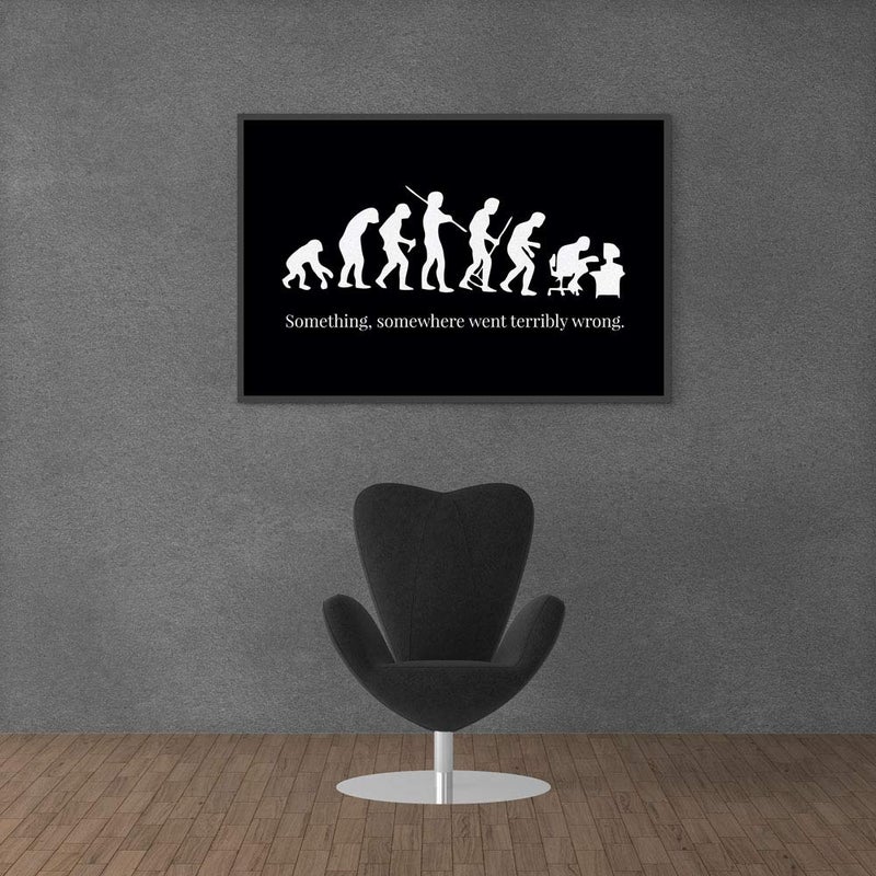Inephos Something Went Terribly Wrong Funny Poster Print (Size: 8 inch X 12 inch, Framed, Laminated Print) - Image 5