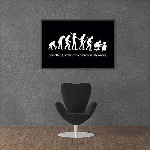 Inephos Something Went Terribly Wrong Funny Poster Print (Size: 8 inch X 12 inch, Framed, Laminated Print) - Image 1