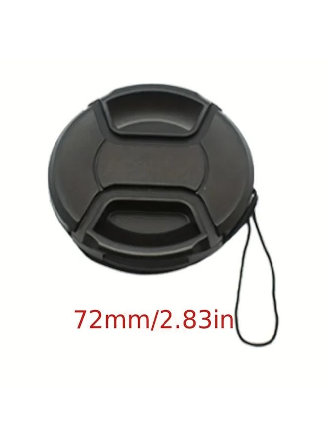 72mm Black Camera Lens Cover Bracket Protection Accessories 1pc - Image 1