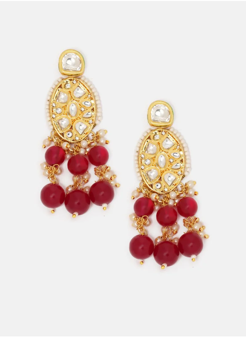Priyaasi Opulent Kundan Studded Contemporary Chandbalis