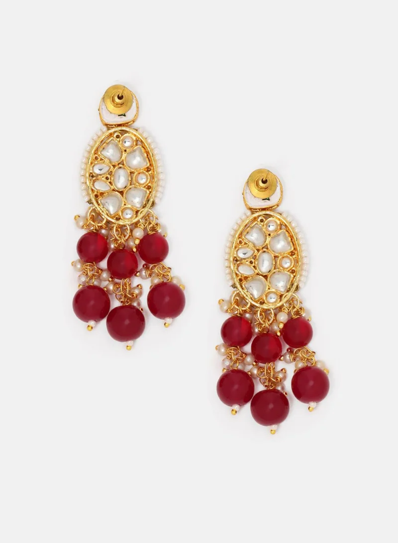 Priyaasi Opulent Kundan Studded Contemporary Chandbalis