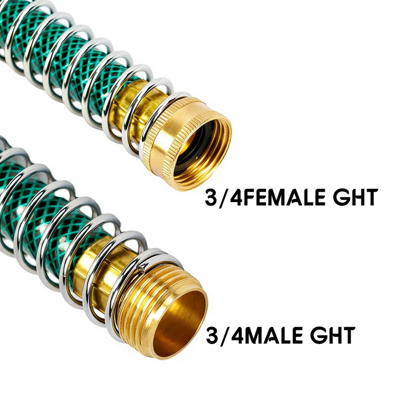 LIULO TOOL Garden Hose Protector, Brass Hose Extension Adapter with Coil Spring, Garden Faucet Extension (2 Pack) - Image 4