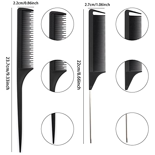 Jelyne 38 Pcs Pastel Styling Hair Clips Set Butterfly Hair Clamps Clips Alligator Hair Clips Croc Clips and Rat Tail Comb for Styling Sectioning Cuttingm Coloring Hairdressing Salon Tool Hair Accessories - Image 5