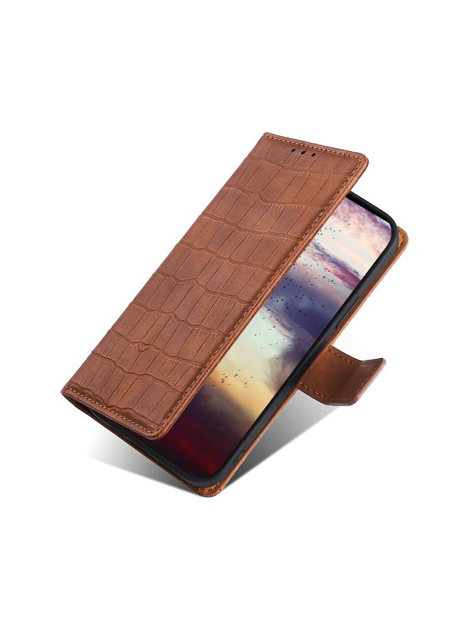 Green Tiger Case For Huawei nova 10 SE Skin Feel Crocodile Magnetic Clasp Leather Phone Case  - Image 3