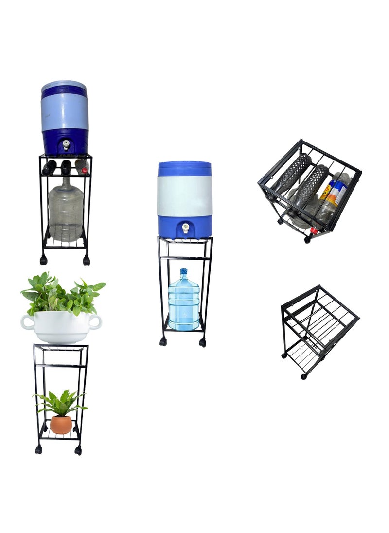 A to Z Hub A TO Z Hub Stylish and Useful 3 TierSELF with Wheels Water Dispenser 20LTR Can and 1 LTR Water Bottle StandMatka Pot StandBislery Bottle Holder Rack for KitchenOfficeHotelSchoolShop  - Image 1