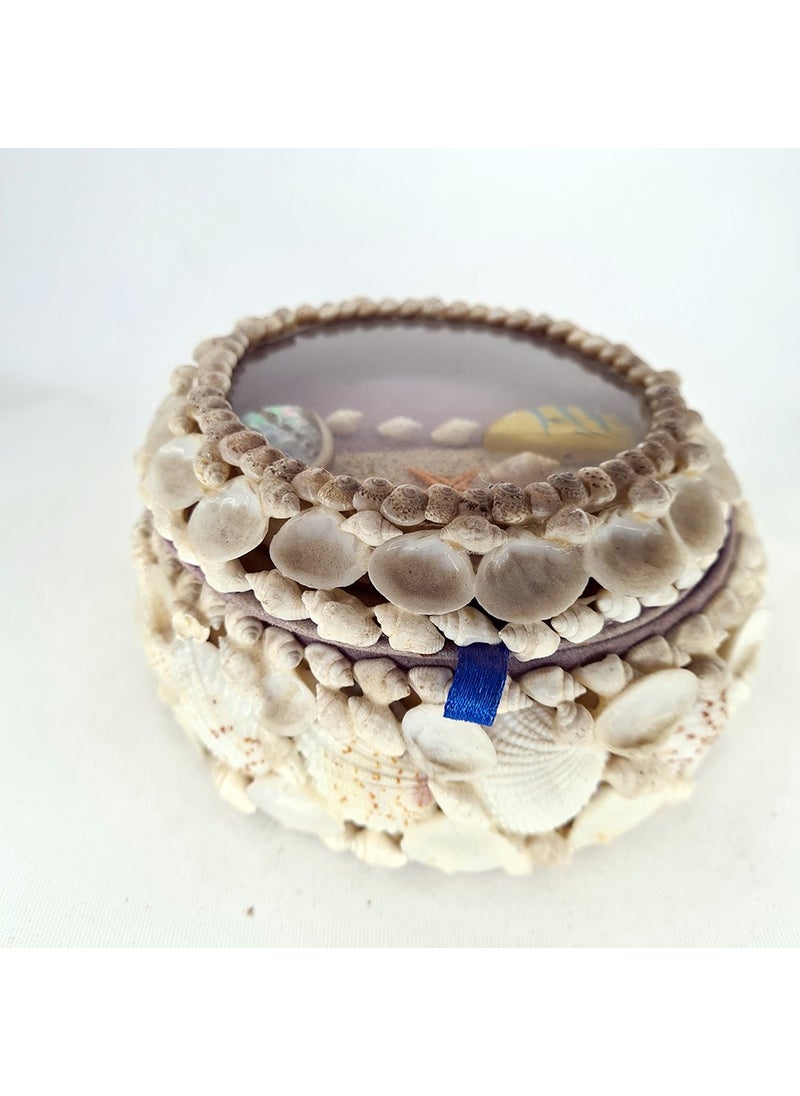 evinizdeki okyanus esintisi turkuaz hediyelik Above Aquarium Round Box  - Image 1