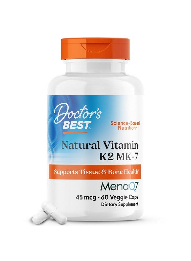 Doctor's BEST Doctor's Best Natural Vitamin K2 MenaQ7 Vegetable Capsules, 60-Count  - Image 1