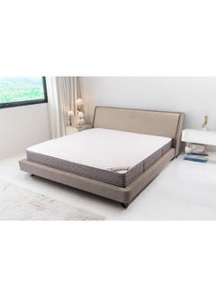Almutlaq Furniture Ideal - Affordable High Density Foam With Bonnell Springs For Added Comfort and Pressure Relief - Super King Size 200x200x20 CM - Color: White Grey  - Image 3