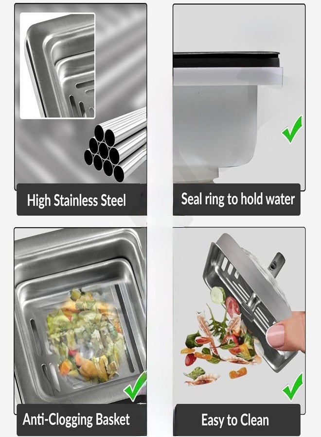 AFFCO - Square Shaped Durable SS Kitchen Sink Coupling for Home | Sink Coupling for Kitchen Sink| Anti Rust Sink Drainer with Chrome Finish | Square SS Waste Coupling (Pack of 1, Size: 4 Inches) - Image 3