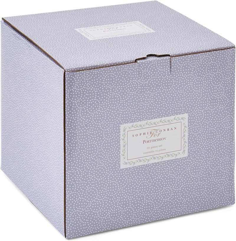 Portmeirion Spode Lavandula 12 Piece Dinnerware Set  Made from Porcelain  Sophie Conran Collection  Microwave and Dishwasher Safe  Home  Restaurant Dcor Essential  For Serving Hosting and Entertainment - Image 4