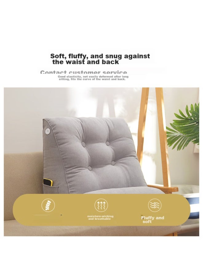 Bed Head Triangle Cushion, Soft And Removable, For Living Room, Office, Sofa, Car Seat, 45*25*50 - Image 2