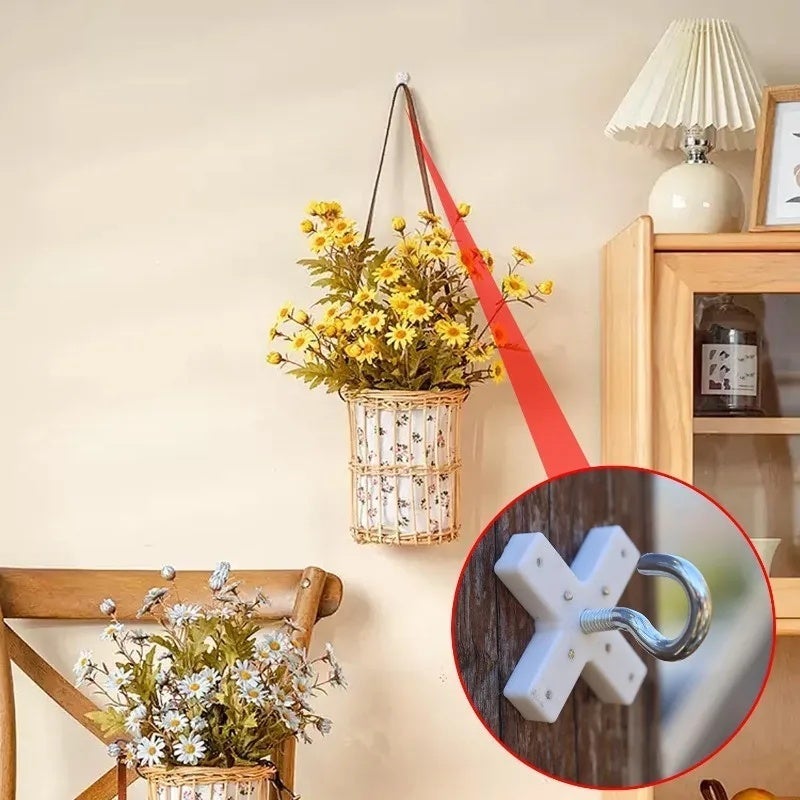 Heavy Duty Metal Ceiling Hook Wall Mounted Traceless Nail Sheep Eye Screw Hook for Lanterns Curtain Potted Plants Flower Baskets - Image 5