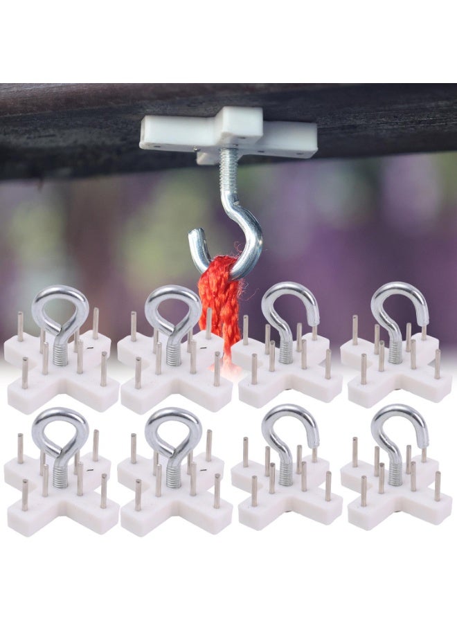 Heavy Duty Metal Ceiling Hook Wall Mounted Traceless Nail Sheep Eye Screw Hook for Lanterns Curtain Potted Plants Flower Baskets - Image 1