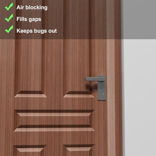 Elvone T-Shaped Door Draft Stopper, 1.97 in x 20 Ft Silicone Seal Strip for Windows Gaps, Weather Stripping Seal Strip Shower Sweep, Clear - Image 5
