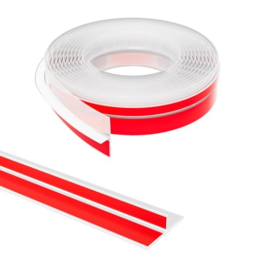 Elvone T-Shaped Door Draft Stopper, 1.97 in x 20 Ft Silicone Seal Strip for Windows Gaps, Weather Stripping Seal Strip Shower Sweep, Clear - Image 1
