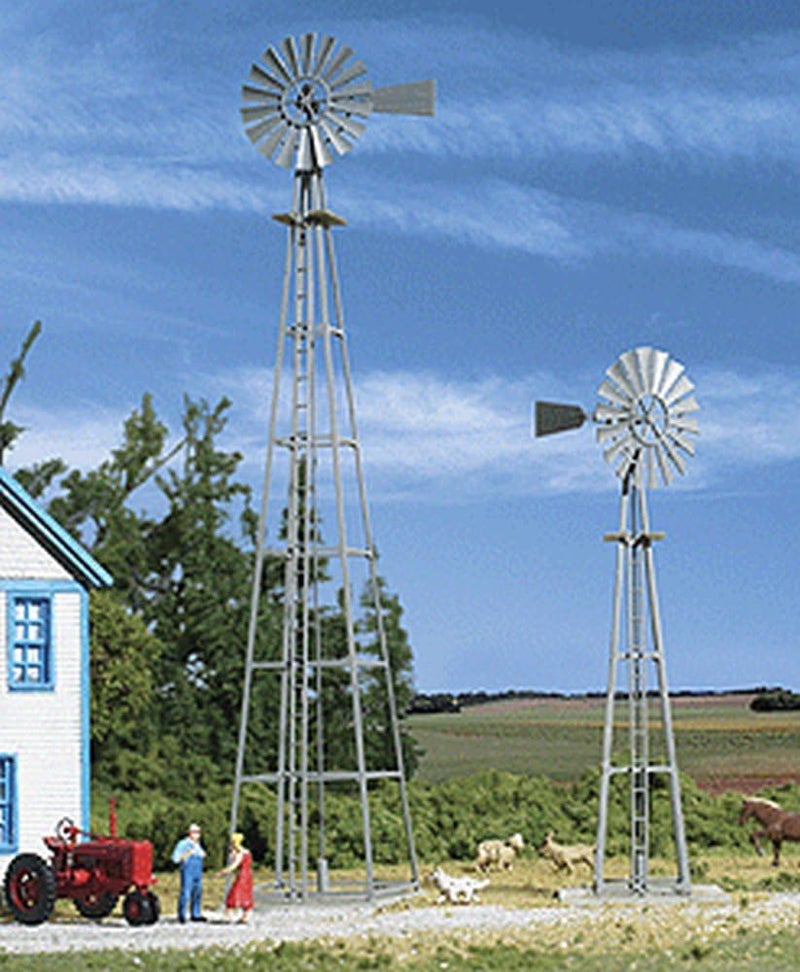 Cornerstone Walthers Series HO Scale Van Farm Windmill Kit - 8" Grey - Image 1