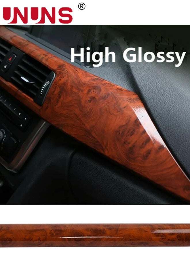 UNUNS Car PVC Wrap,Brown Roll Sticker Car Body Films,Self Adhesive Film Fit for Cars Auto Replacement Parts DIY Sticker,30x150cm - Image 2