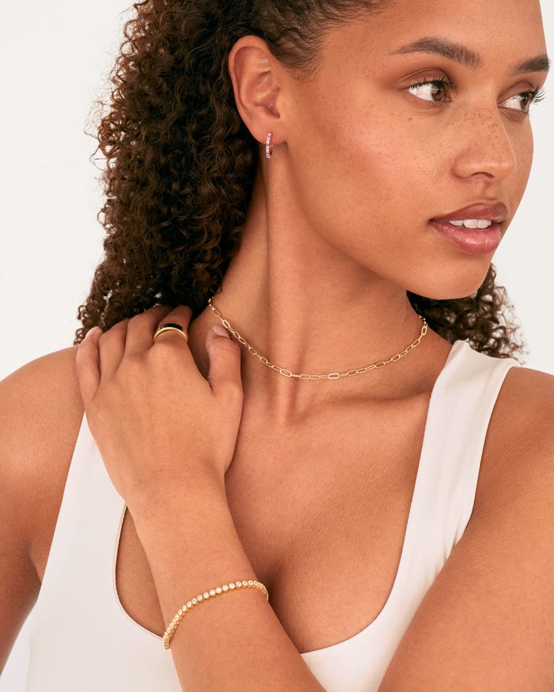 PAVOI 14K Gold Plated Paperclip Chain Necklace | Adjustable Necklaces for Women (S, Gold Plated) - Image 2