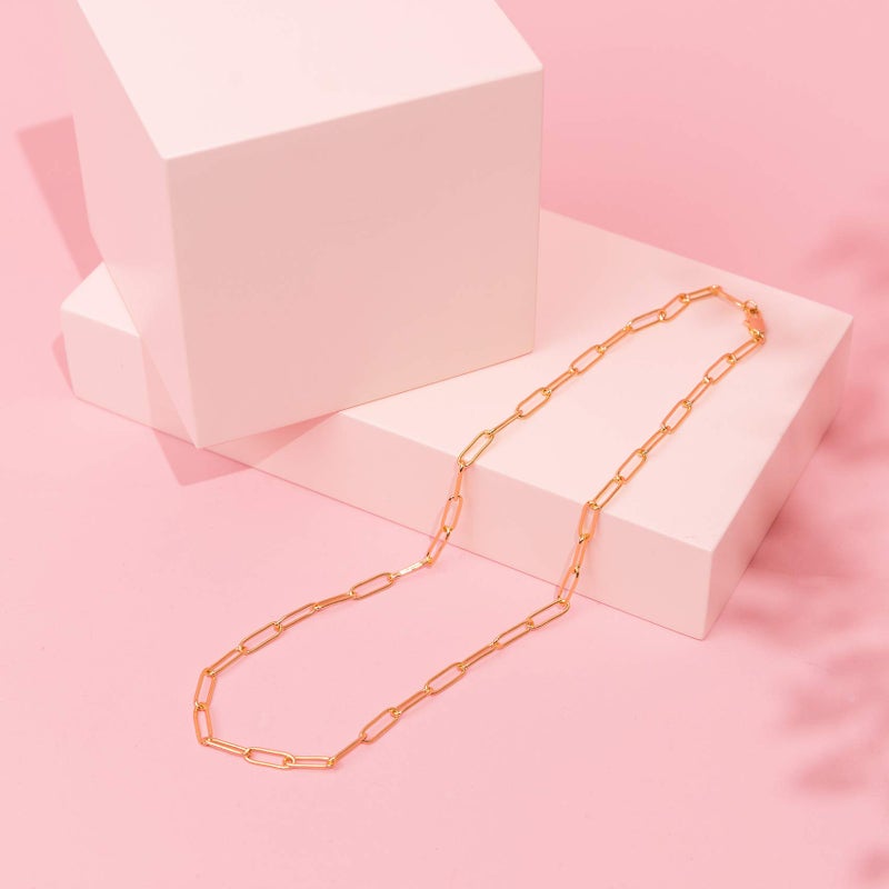 PAVOI 14K Gold Plated Paperclip Chain Necklace | Adjustable Necklaces for Women (S, Gold Plated) - Image 5