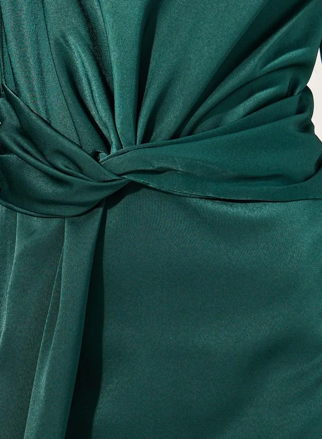 Styli Emerald Satin Dress