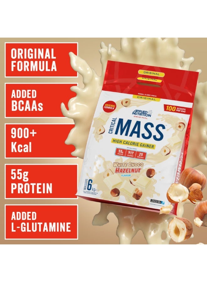 Applied Nutrition Critical Mass High Calorie Gainer, Original Formula, White Choco Hazelnut, 6 Kg - Image 2