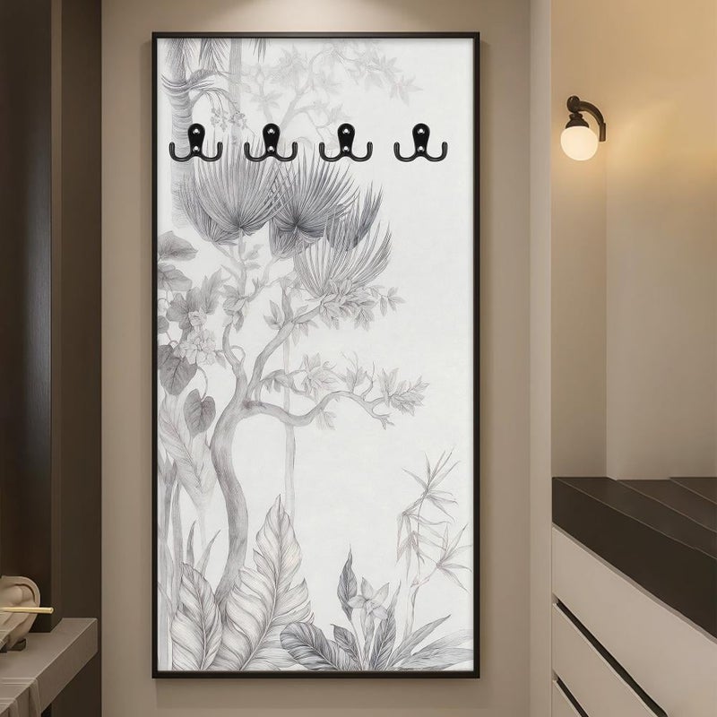 Marktna Decorative Canvas Painting with Hooks for Hanging Clothes - Image 1