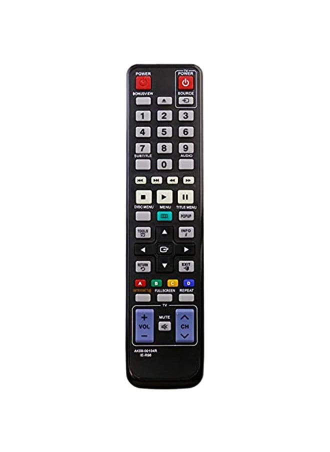 HuHa - New AK59-00104R Remote fit for Samsung Blu-ray Disc Player BD-C5500 BD-C5900 BD-C6500 BD-C6900 BD-C6900/SAH BD-C6900/LAG BD-C6900/OT BD-C6900/AFR BD-C6900/MEA BD-C6900/HAC BD-C7500 BD-C7500/MEA - Image 1