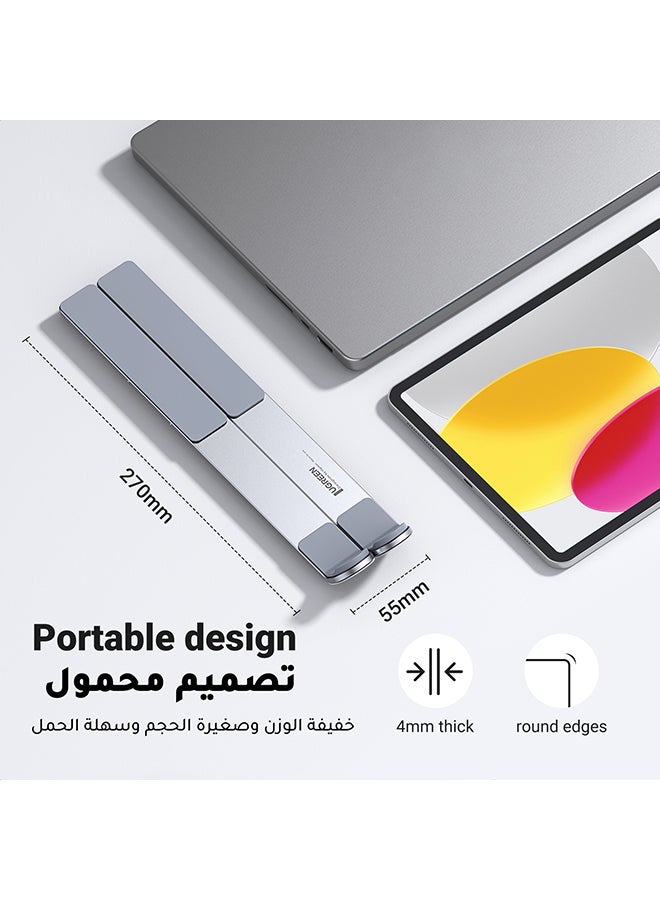 Laptop Stand Aluminum Alloy Adjustable Eye Level Ergonomic Height Laptop Riser Holder Compatible for MacBook Pro 2021 Air Chromebook and More Storage Bag Included - Image 4