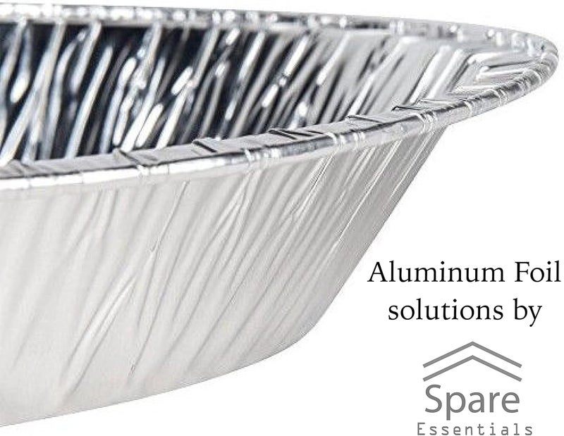 Spare Essentials 9" Aluminum Foil Pie Tins (25 Pack), Disposable Aluminum Pie Pans, Foil Pans for Baking, Cooking, Freezer Safe, Round Foil Pans, Foil Plates Perfect for Quiche, Tarts, Pies, & Takeout - Image 5