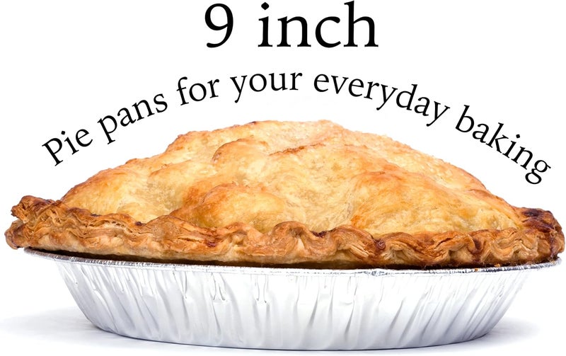 Spare Essentials 9" Aluminum Foil Pie Tins (25 Pack), Disposable Aluminum Pie Pans, Foil Pans for Baking, Cooking, Freezer Safe, Round Foil Pans, Foil Plates Perfect for Quiche, Tarts, Pies, & Takeout - Image 2