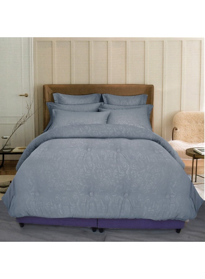 فيفوريت فيفرت طقم لحاف أزرق كينج طقم 8 قطع - Image 1