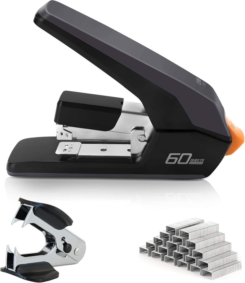 Leven Deli Effortless Heavy Duty Stapler, One Touch Stapling, Easy to Load Ergonomic Stapler, 60 Sheet Capacity, Includes 2000 Staples and Staple Remover for Desktop - Image 1