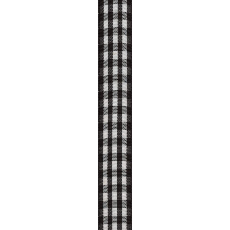 Offray Taffeta Gingham Check Craft Ribbon, 7/8-Inch x 9-Feet, Black - Image 3