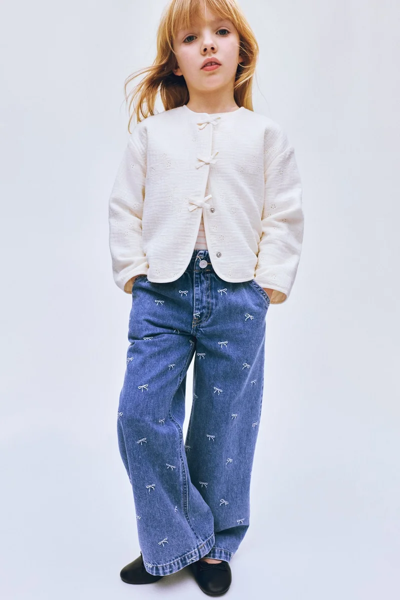 H&M Wide Leg Paper bag jeans