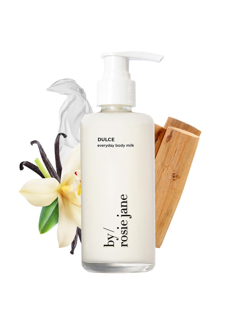 By Rosie Jane - By Rosie Jane Everyday Body Milk Dulce  Hydrating Toner  Body Moisturizer to Help Even Skin Tone  Infused with Soothing Aloe Vera and Turmeric Root to Promote AntiAging 5 Ounce - Image 1