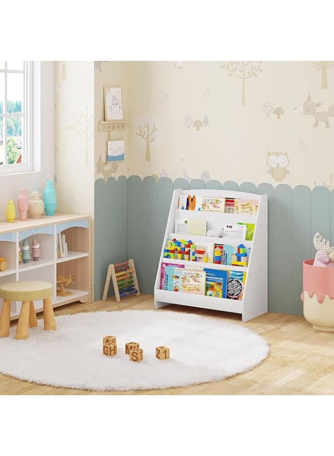 Markero Group Contemporary White Bookcase – Low Wooden Storage Shelf with Open Compartments (61 x 30 x 70 cm)  - Image 4