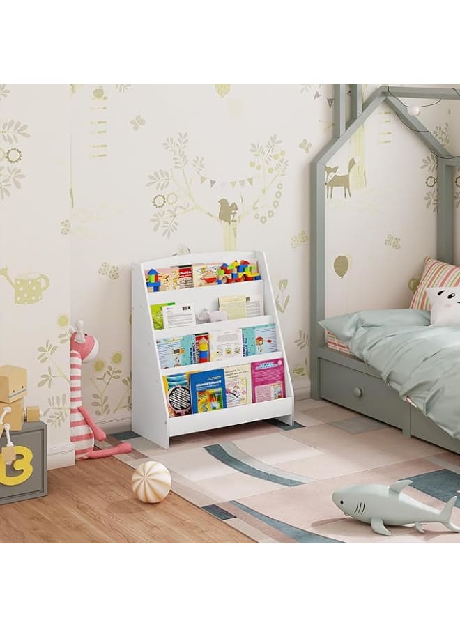 Markero Group Contemporary White Bookcase – Low Wooden Storage Shelf with Open Compartments (61 x 30 x 70 cm)  - Image 1