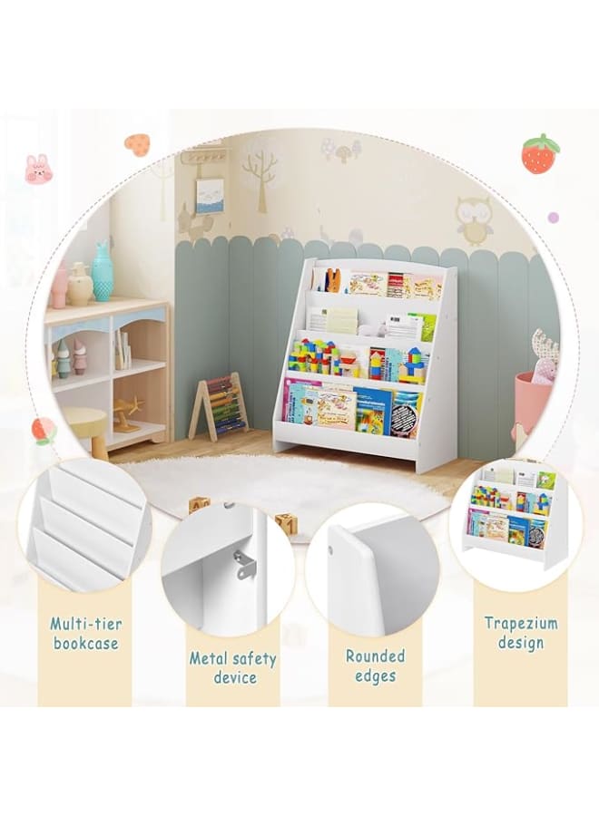 Markero Group Contemporary White Bookcase – Low Wooden Storage Shelf with Open Compartments (61 x 30 x 70 cm)  - Image 3