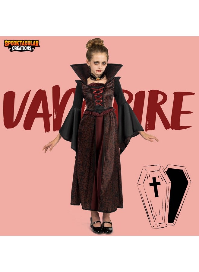Spooktacular Creations Spooktacular Creations Halloween Royal Vampire Costume Set for Girls Halloween Dress Up Party, Cosplay, Vampire-Themed Party  - Image 1