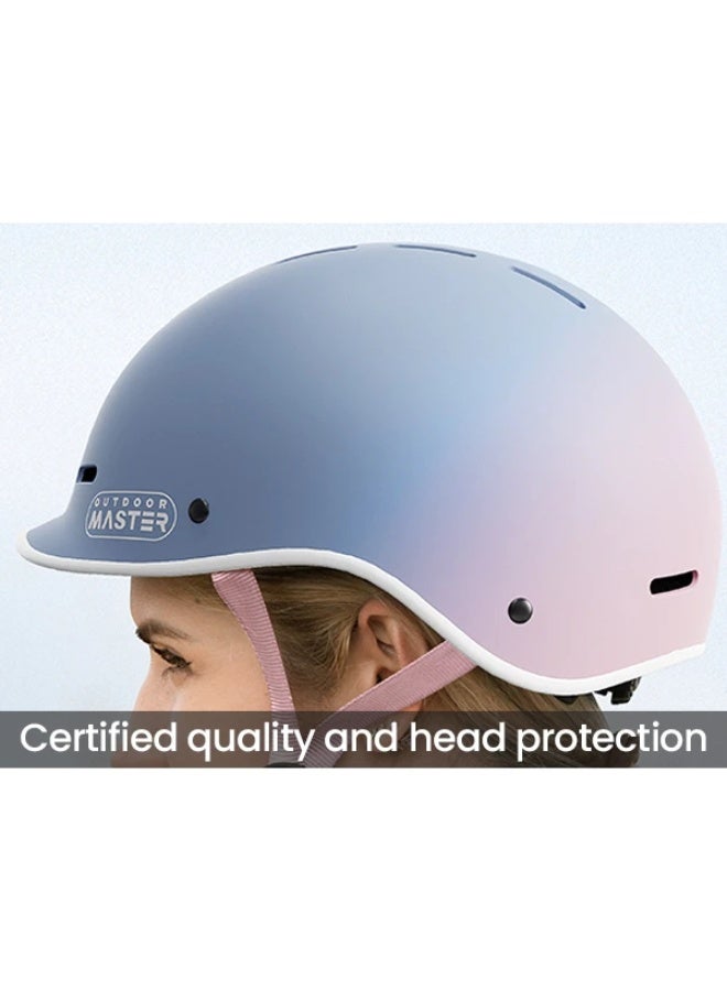OutdoorMaster Outdoor Master Beetles Urban Gradient Blue Pink Helmet - Image 4